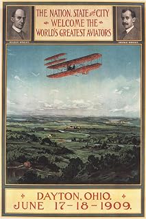 ART.COM Wall Art Print Dayton, Ohio - Wright Brothers Plane, 1st Flight Promotional Poster by Lantern Press, 16" x 24"