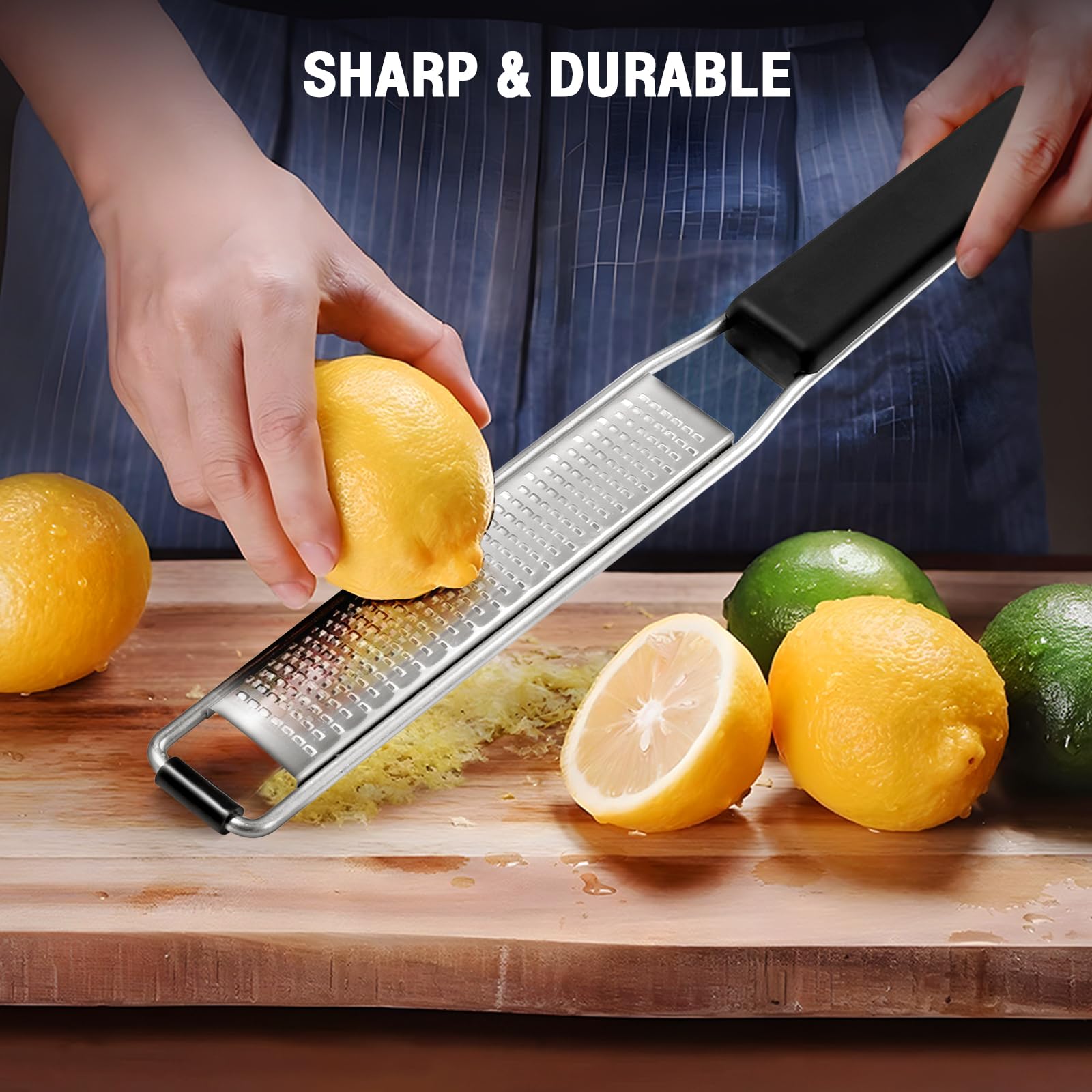 Grattugia Multiuso In Acciaio Inox 304 Con Manico Antiscivolo – Perfetta Per Limone, Formaggio, Zenzero E Cioccolato - 2