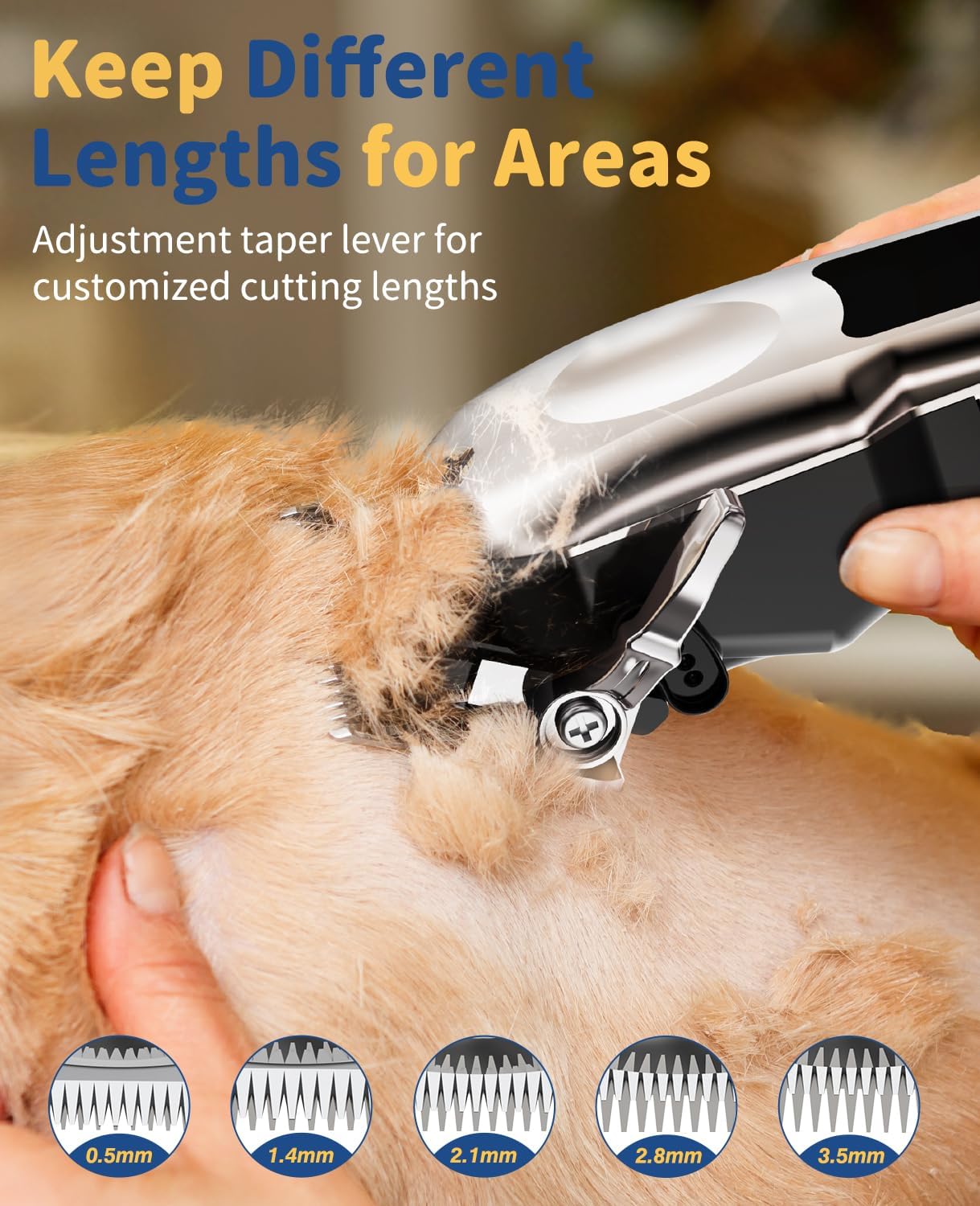 Professional Dog Clippers for Grooming, Low Noise Pet Trimmer Dog Shears for Pet Grooming Kit LED Display Cats Trimmer for Clipper Thick Hair