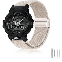High Stretchy Braided Nylon Watch Bands Compatible with Casio GA2100/-100/-110/-700/-900,Soft Elastic Adjustable Replacement Strap for DW-5600/-6900/-9052,GD-110/-120