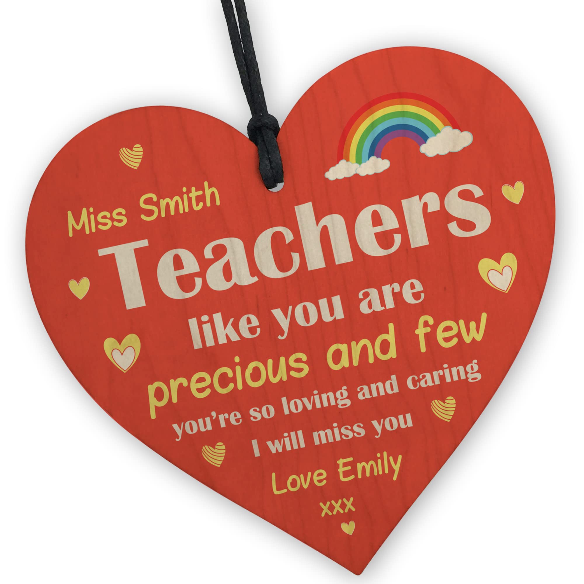 Red Ocean Personalised Leaving Gift For Teacher Precious And Few Thank You Teacher Gifts For Men Women