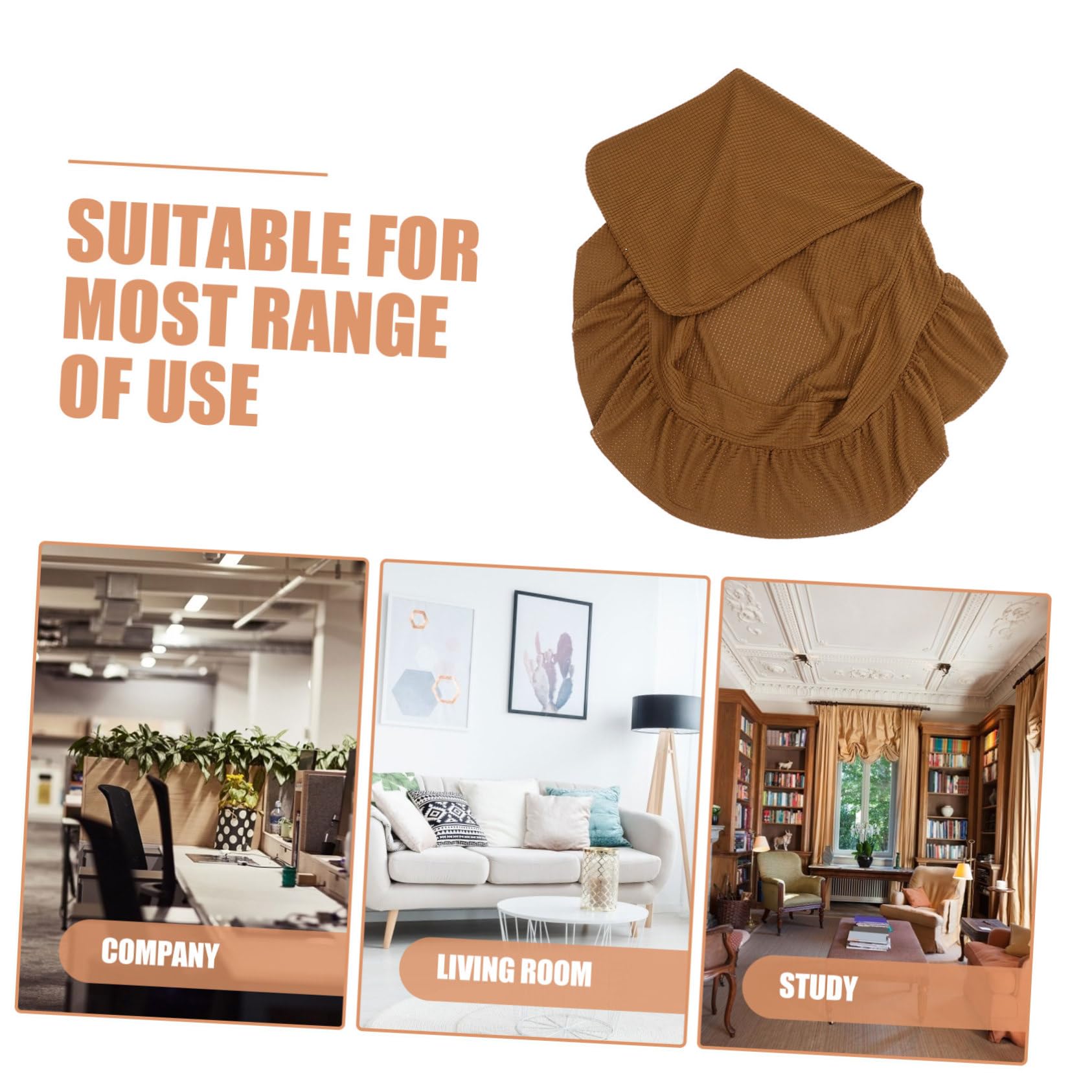 Funda de Silla a Cuadros Volante Elástica, 6 Piezas