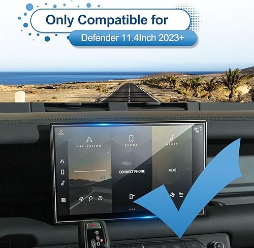 Miniatura 2 de Coleya Protector de pantalla de navegación para automóvil Defender 2023 L y Rover Defender Pivi Pro de 11.4 pulgadas 9H dureza para pantalla de