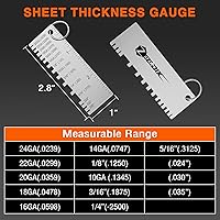 Vista 7 de ZeeDix Herramienta de medición de calibre de alambre (2 piezas) – Medidor redondo de doble cara de hoja de metal y calibre de espesor de hoja