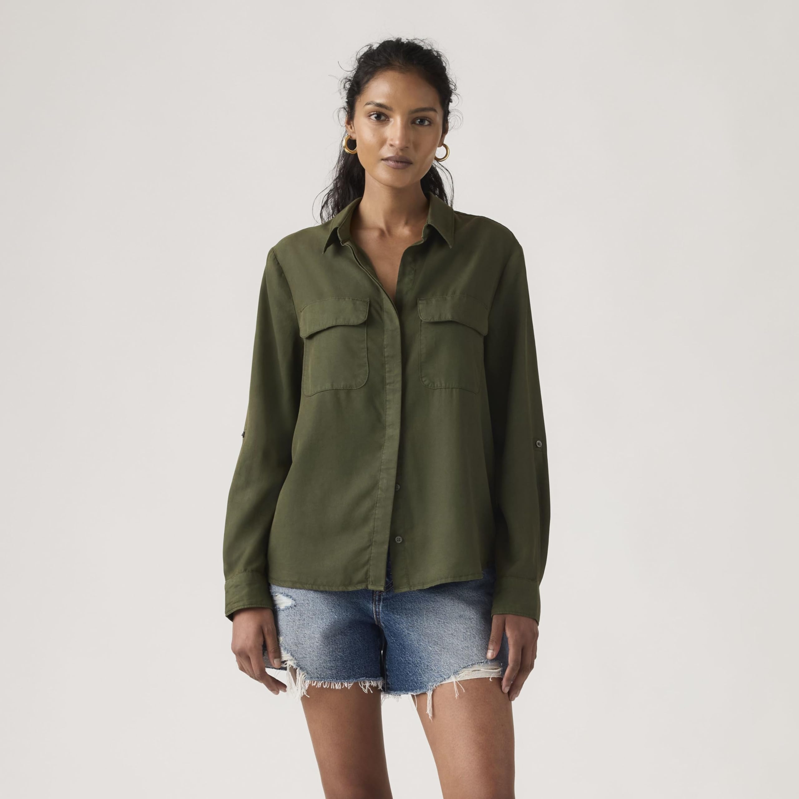 Levi's Elaine Utility Shirt Camicia Button-Down Donna (Pacco da 1)