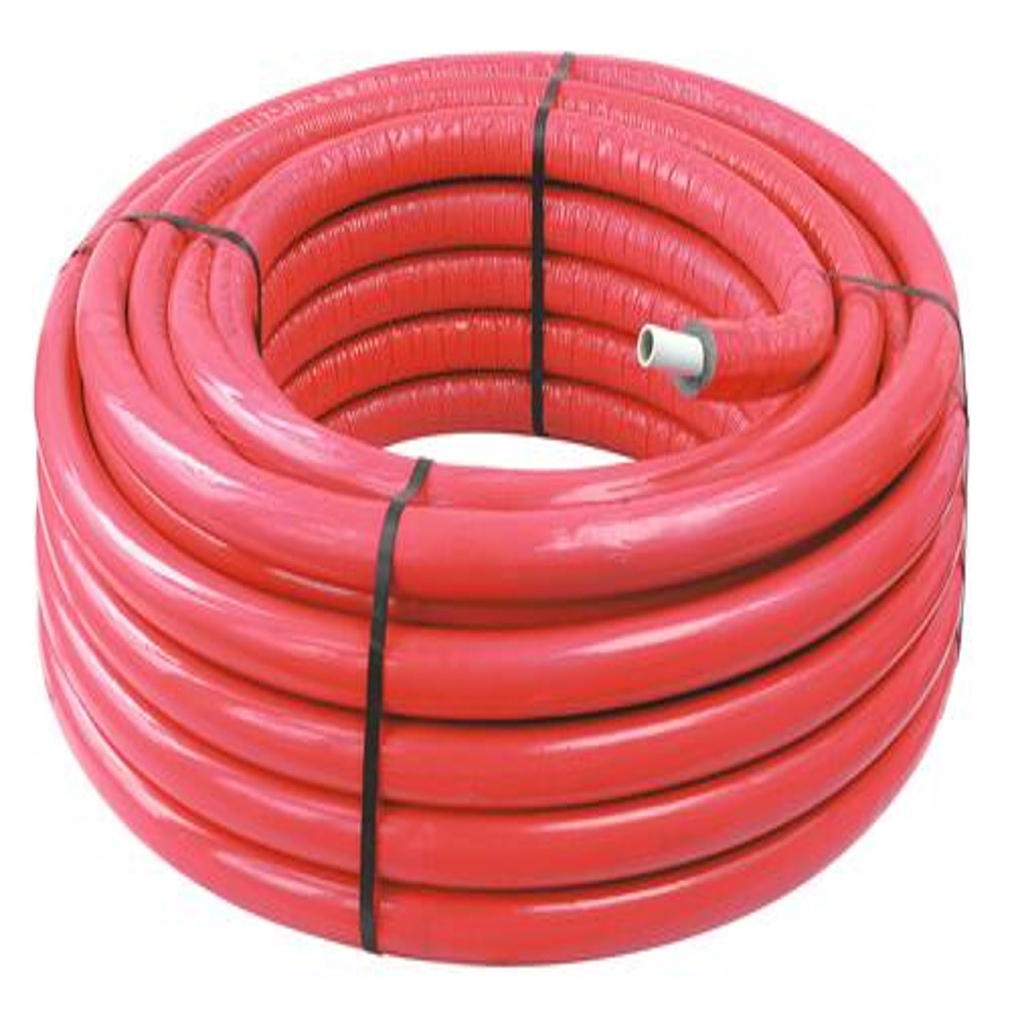 SOMATHERM FOR YOU - Couronne de 50m de Tube Multicouche Isolé Ø16 - Réseaux d'Eau Potable et Chauffage - T.​min 5°C/​T.​max 95°C - Pression Max 10 Bar - Rouge