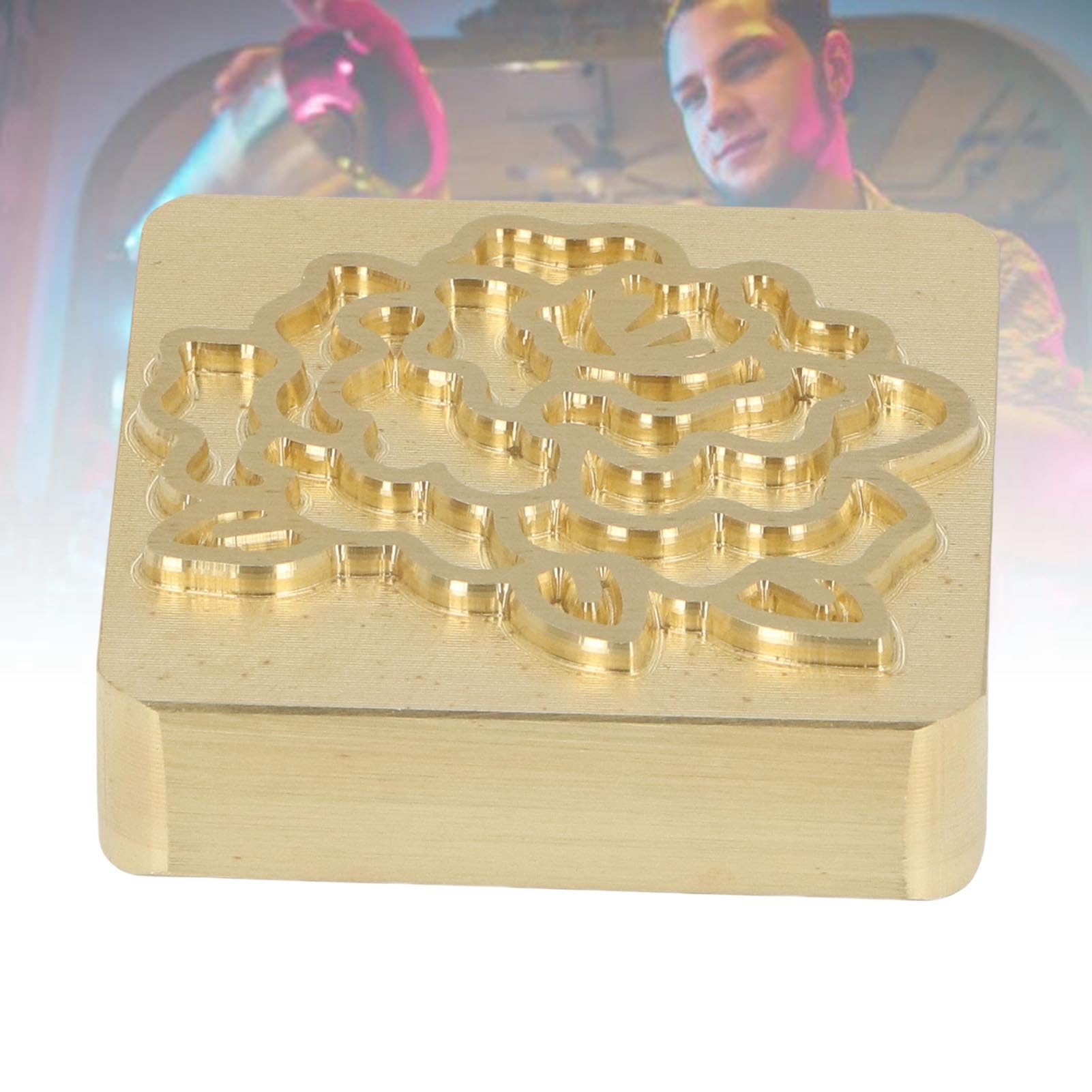 Timbro per Cubetti di Ghiaccio Timbro per Marchio Fai-da-te in Rame Design Semplice per Cocktail Whisky Bar (Camelia)