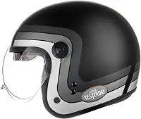 Peels Capacete Aberto Moto com Viseira Solar Interna Click Yesterday Preto Fosco/Prata 56