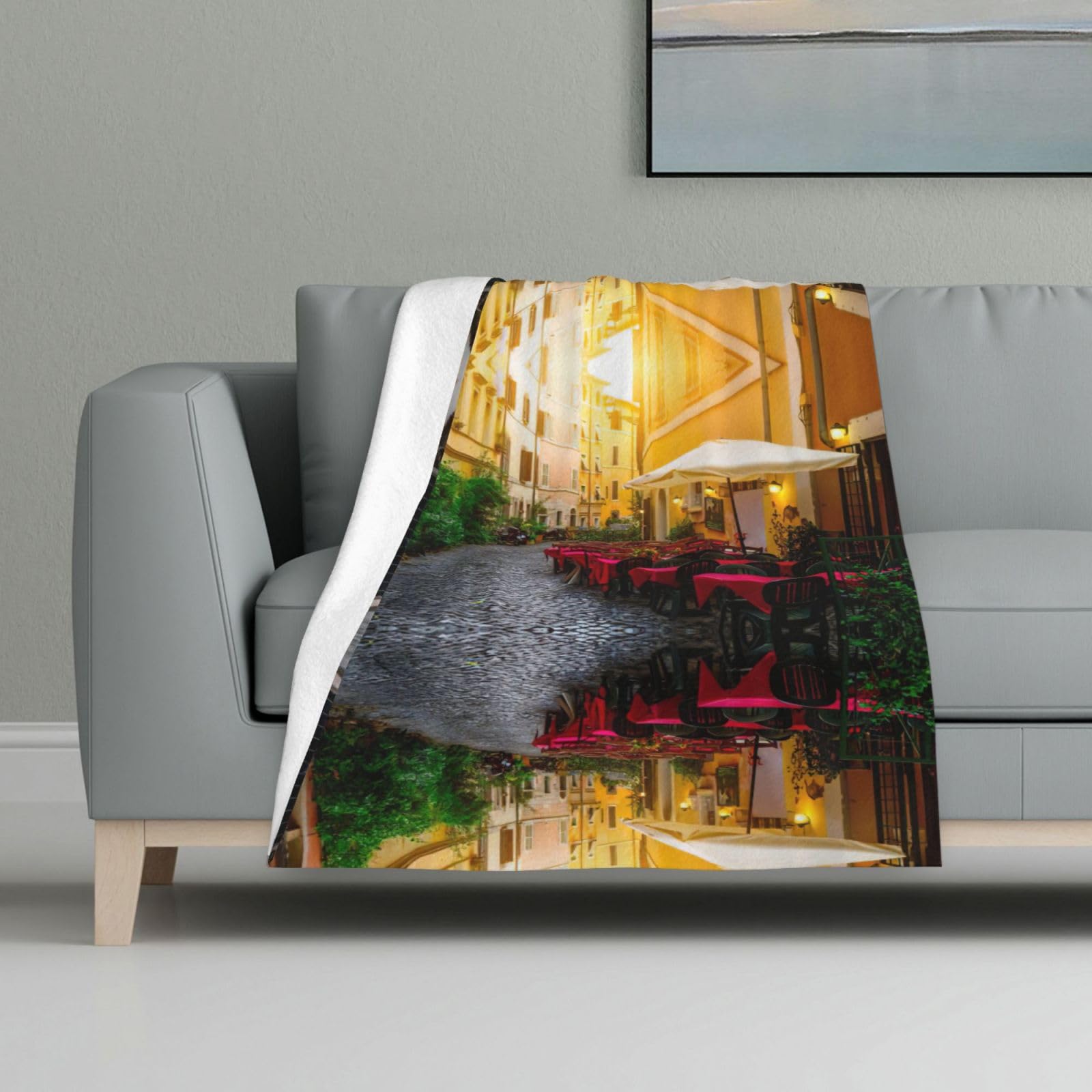 Couverture italienne canapé douce et chaude pour vos soirées cocooning et camping Old Street