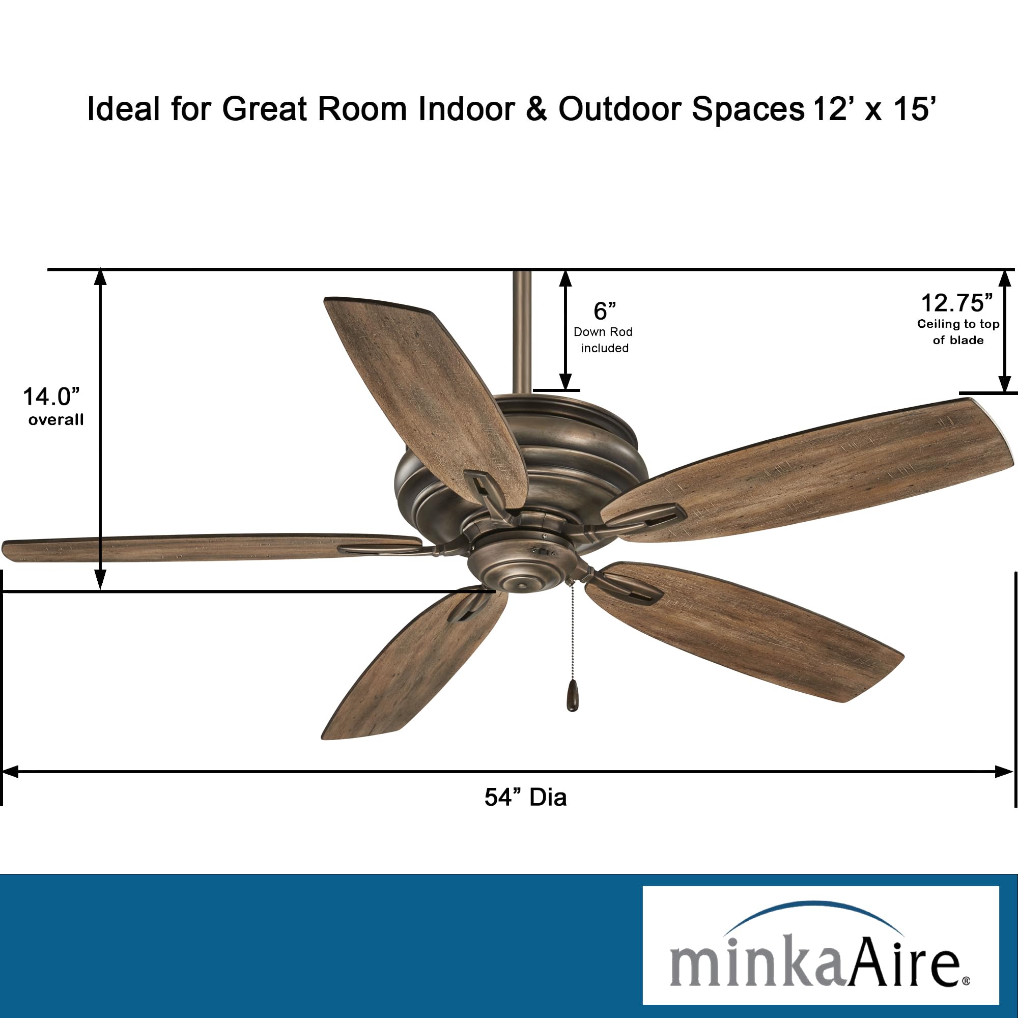 Minka-Aire F614-HBZ Timeless 54