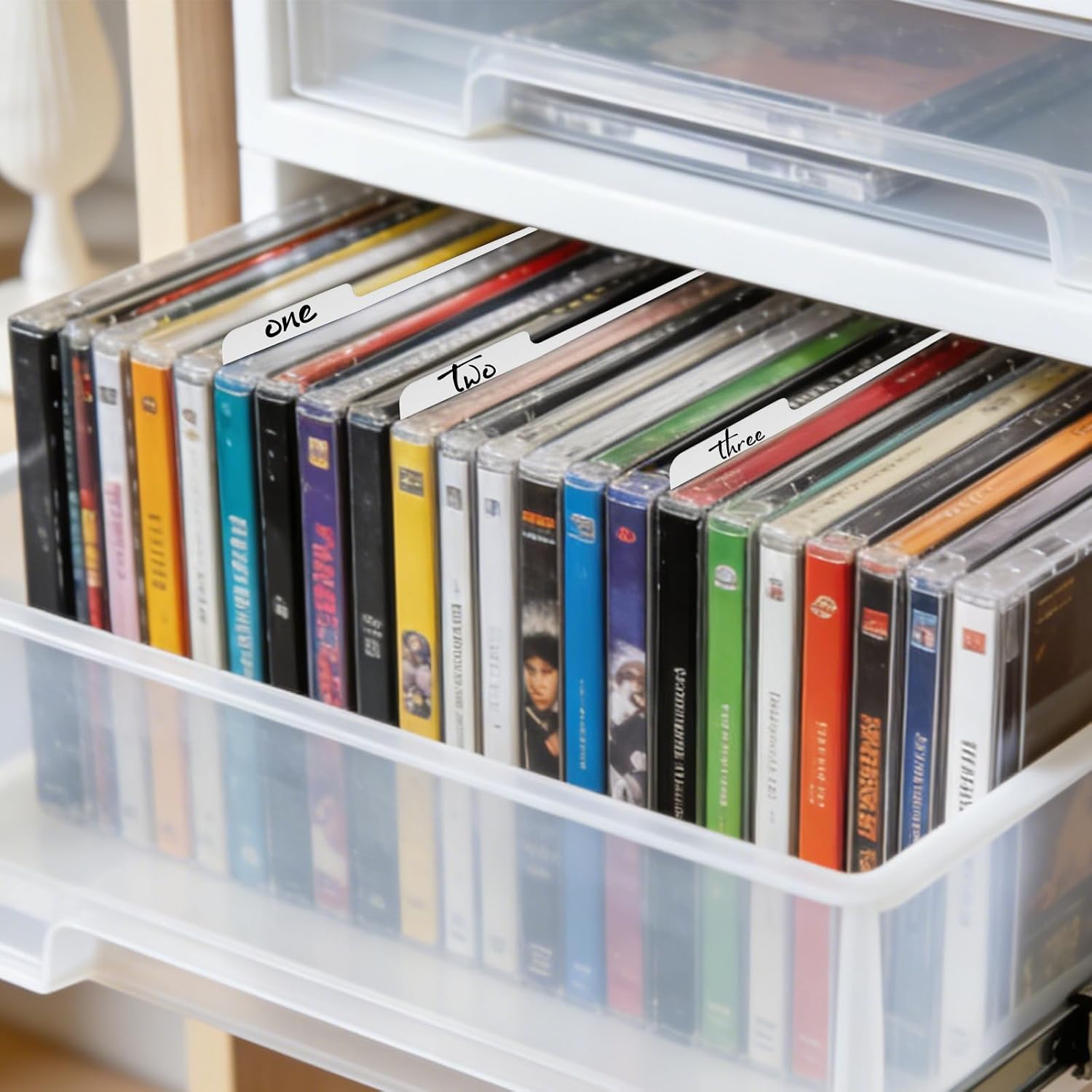 100 Pcs Vinyl Record Dividers 11.4 x 13 Inch Thick Cardboard Blank Writable LP Record Separators Reusable White Record Album Organizer Vinyl Storage Accessories for Records, DVDs, and Albums