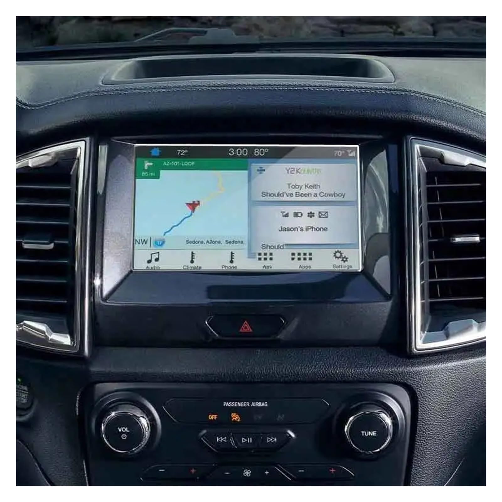 Osłona ekranu nawigacji samochodowej dla Ranger 2019 2020 2021 samochodowa nawigacja GPS ekran LCD szkło hartowane ochronne akcesoria odporne na zarysowania