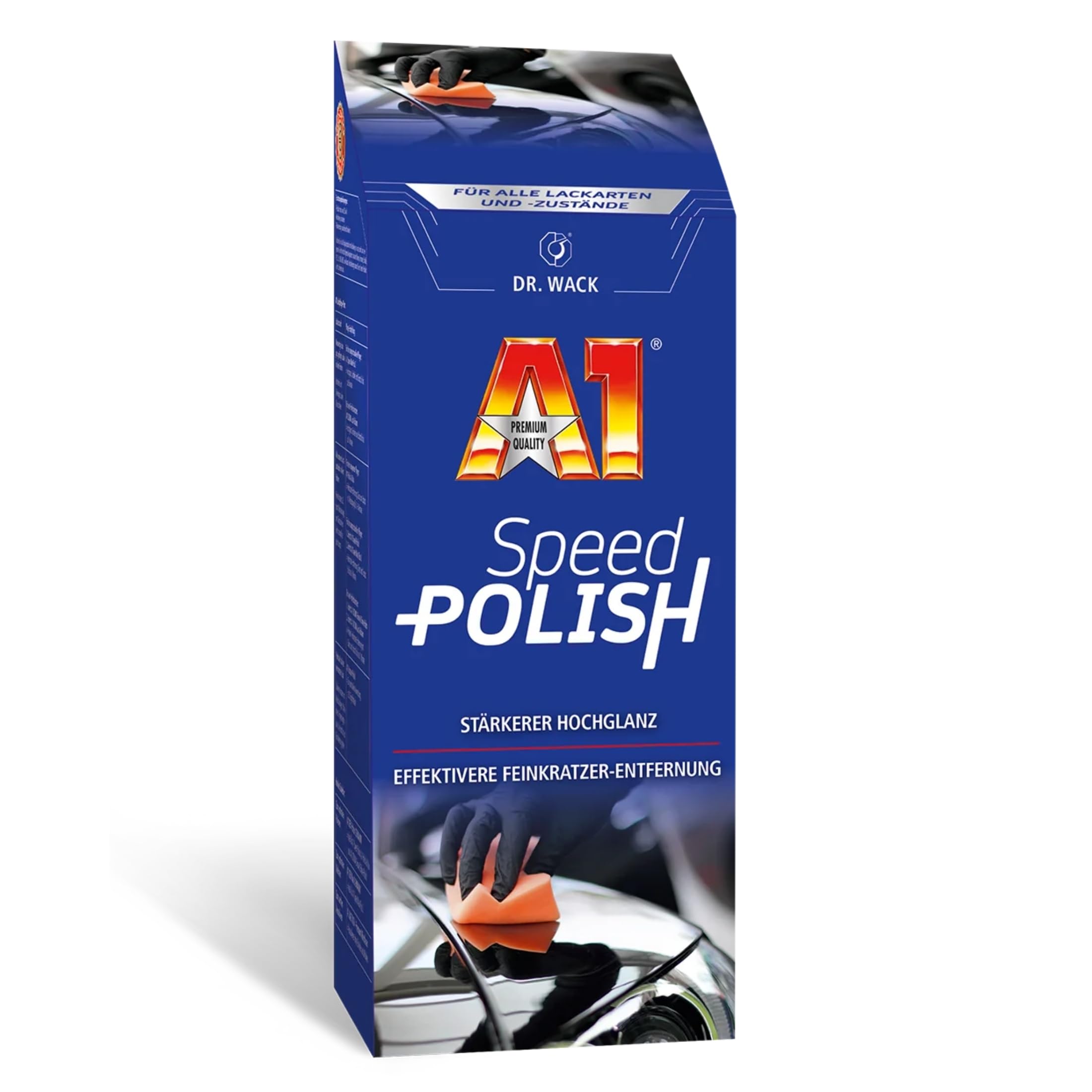 Dr. Wack – A1 Speed Polish – NEUE FORMEL 500 ml I Premium Auto-Politur mit Carnauba-Wachs I Noch besserer Schutz & Glanz I Für alle Lacke geeignet I Hochwertige Autopflege – Made in Germany