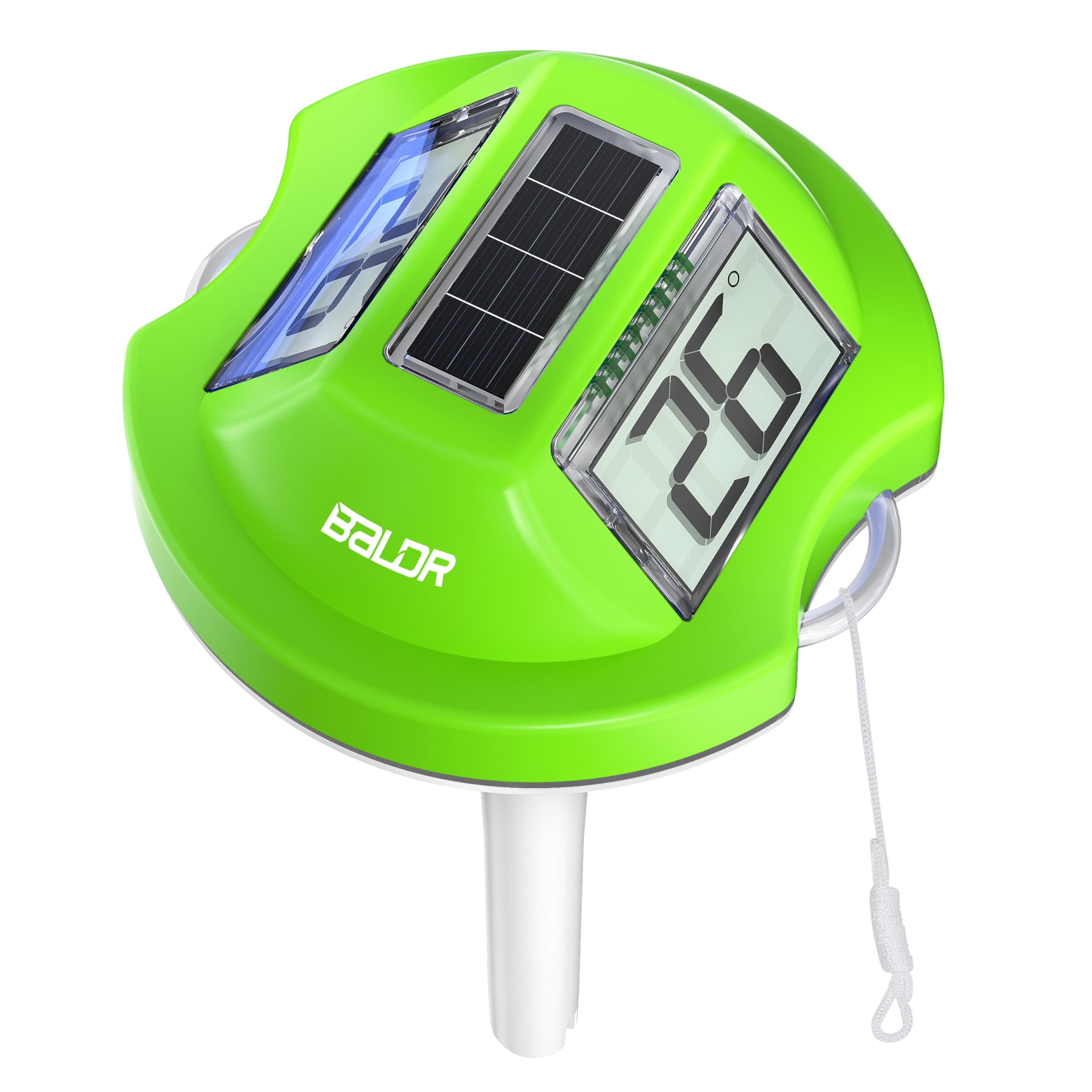 BALDR Schwimmendes Poolthermometer mit Solarbetrieb – Leicht ablesbar, digitale Poolthermometer mit Doppel-Display
