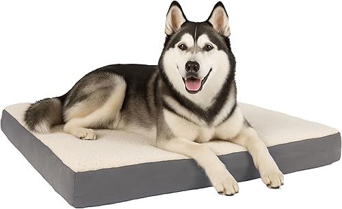 Miniatura 17 de PETMAKER - Cama ortopédica para perros, alfombrilla de espuma viscoelástica de 2 capas con funda Sherpa lavable a máquina, cama para mascotas de 30