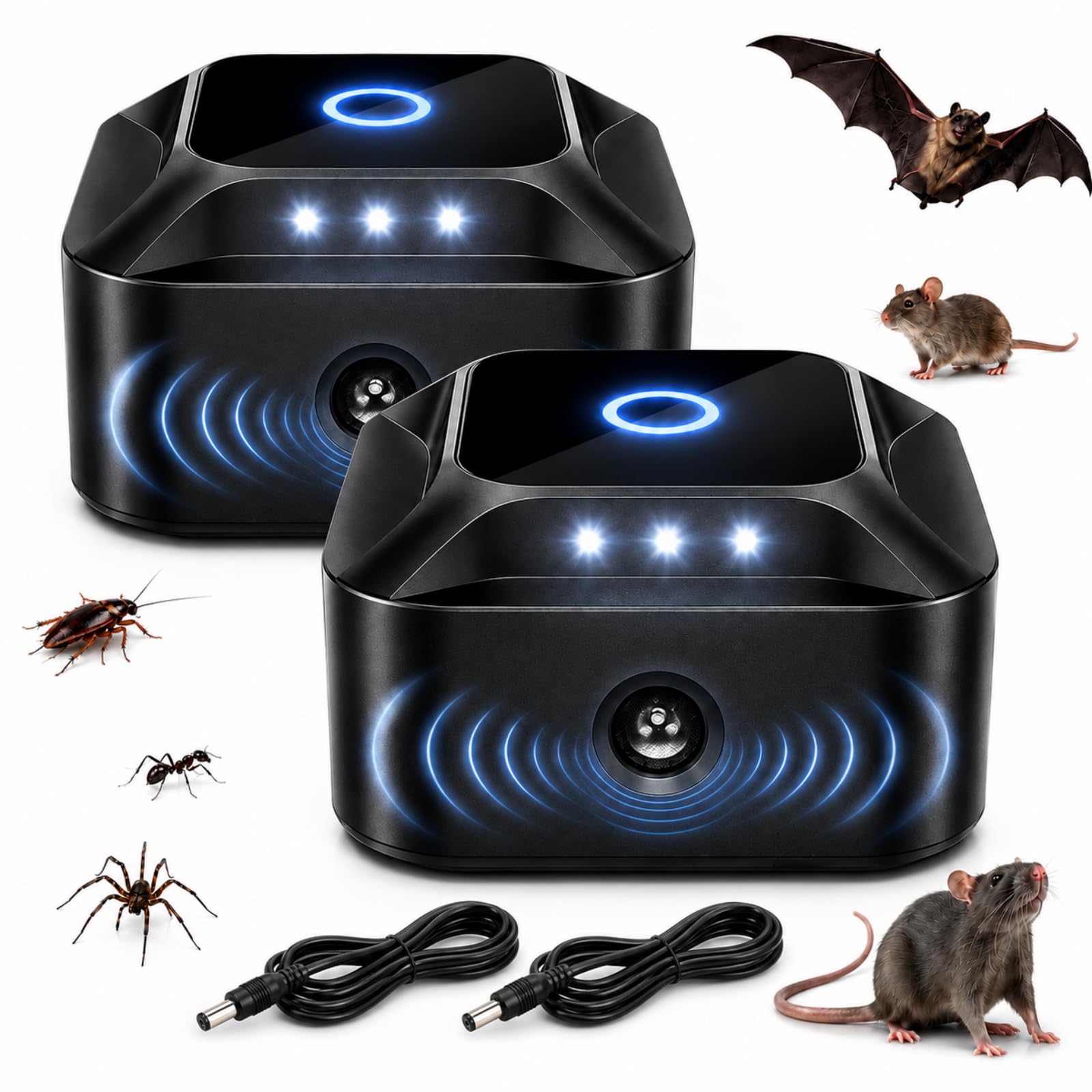 JahyElec 2 Pack Rodent Repellent Ultrasonic