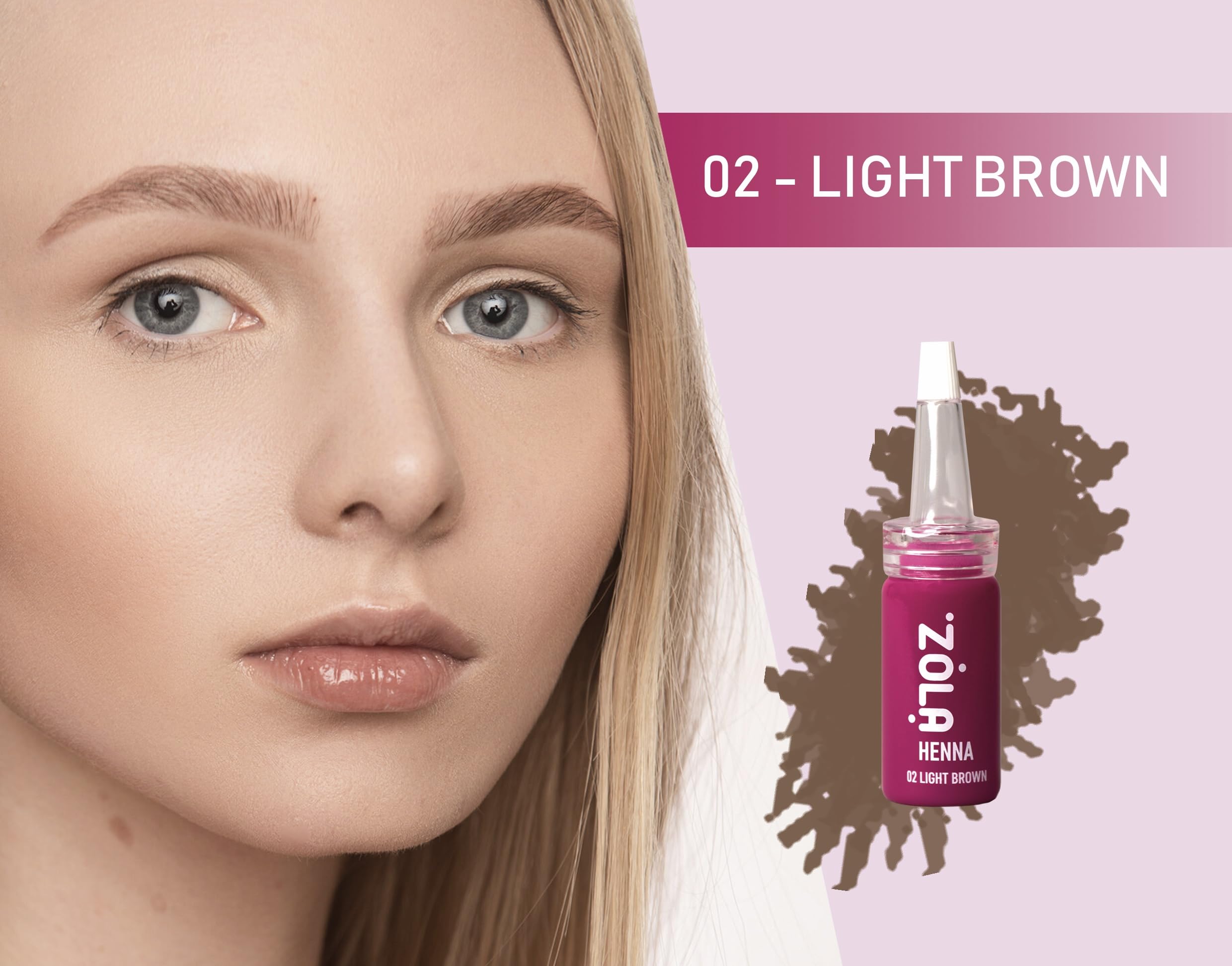 Zola Henné zestaw do brwi, 6 odcieni, 10 g