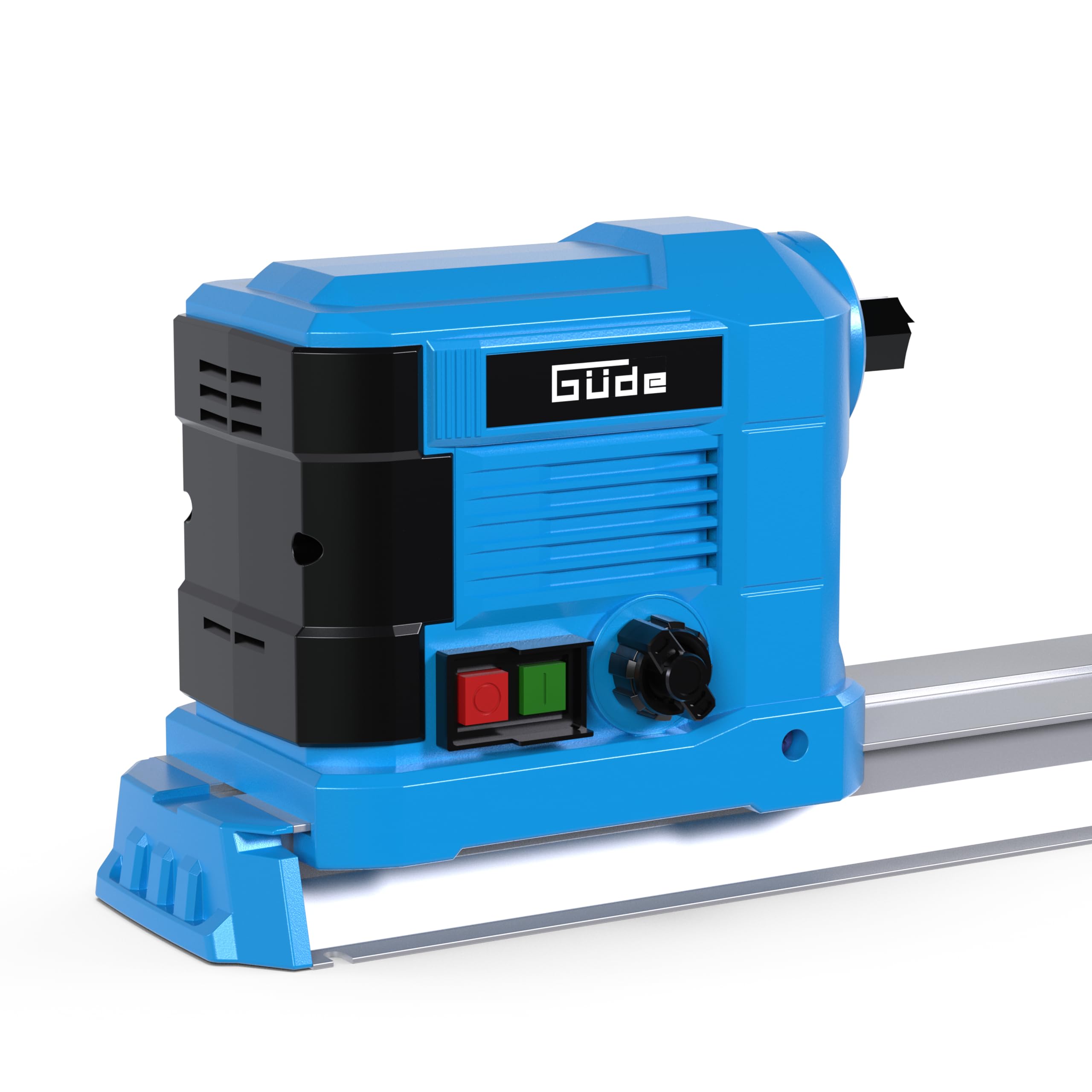 Güde Drechselmaschine GDM 600 (Getriebemotor 550 W, 800-3000 1/min, Softstarter, variable Geschwindigkeit, M18-Gewinde, Körnerspitze, Reitstock, Werkzeugauflage, für Werkstücke bis 600 mm/ø 250 mm)