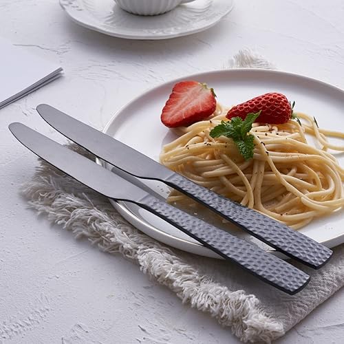 Miniatura 6 de FULLYWARE - Juego de 6 cucharas de postre color negro mate, 7.0 pulgadas, acero inoxidable, color negro, acabado satinado