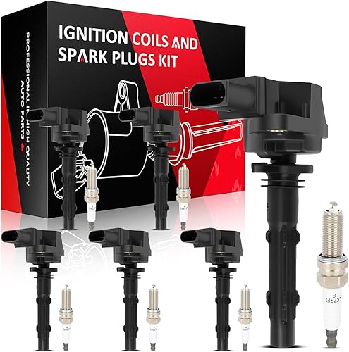 SCITOO 6 bobinas de encendido con 6 bujías de iridio para Dodge para Mercedes-Benz 2007 2008 Sprinter 2500 3500 C230 C280 C300 C350 CL550 2011 2012