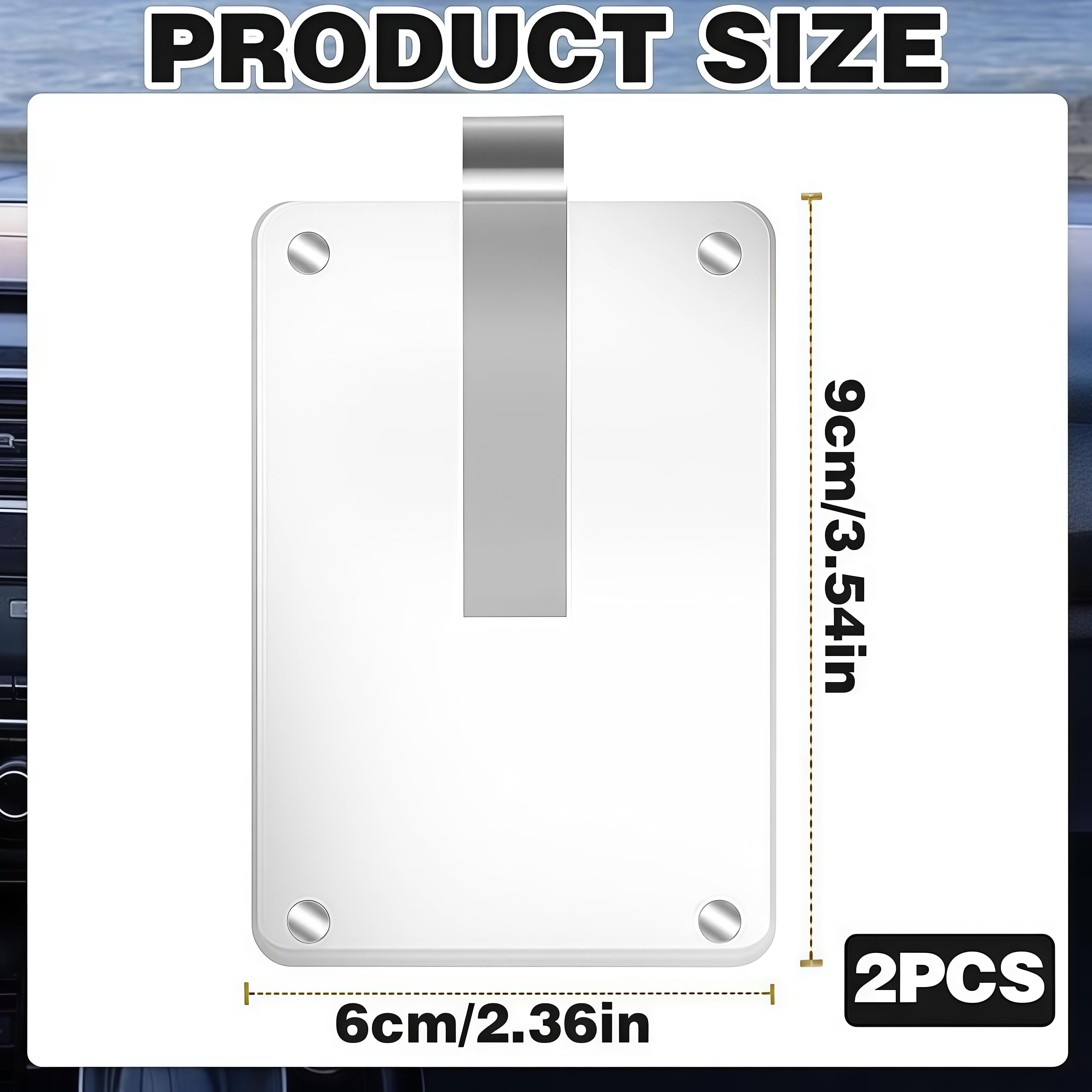 2Pcs Visor Clips for Cars 3 5x2 4inch Car Picture Holder Adding Family or Personal Photos Personalized Car — view 8