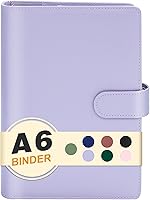 Vista 15 de Carpeta A5 con 6 anillos, mini carpeta de tarjetas fotográficas para papel de relleno A5, planificador personal de hojas sueltas con cierre de Negro