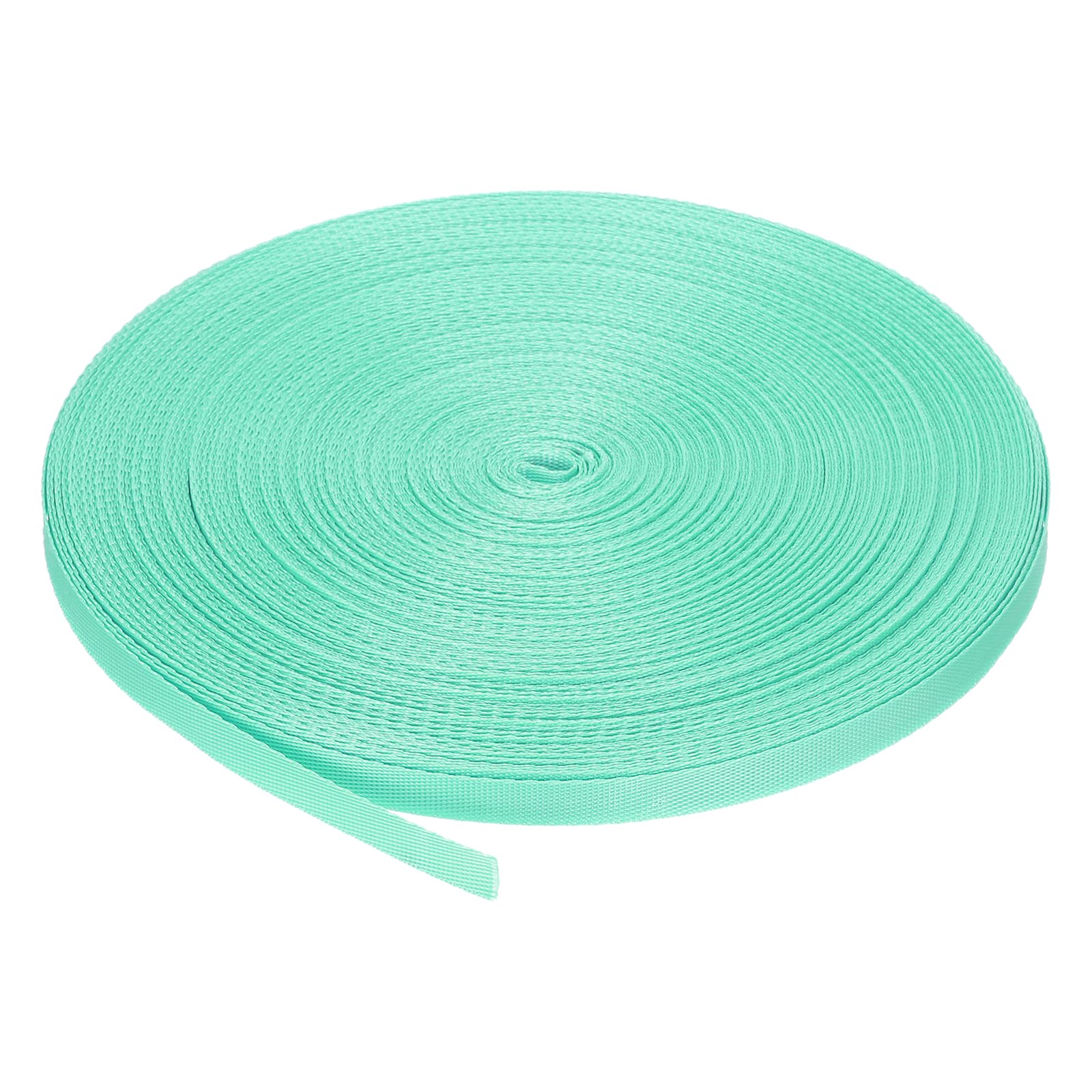 MECCANIXITY Nylon Webbing Strap Flat 5/8 Inch 50 Yards Bright Bean Green for Outdoor DIY Gear Repair, Backpack, Luggage-Rack, Crafts