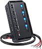 Extractme 12v ヒューズブロック ユニバーサル20a オートバイヒューズリレーボックスキット Led警告インジケーター付き オートバイアクセサリー電源ユニット4回路 ヒューズボックスバッテリー 12ボルト自動車用