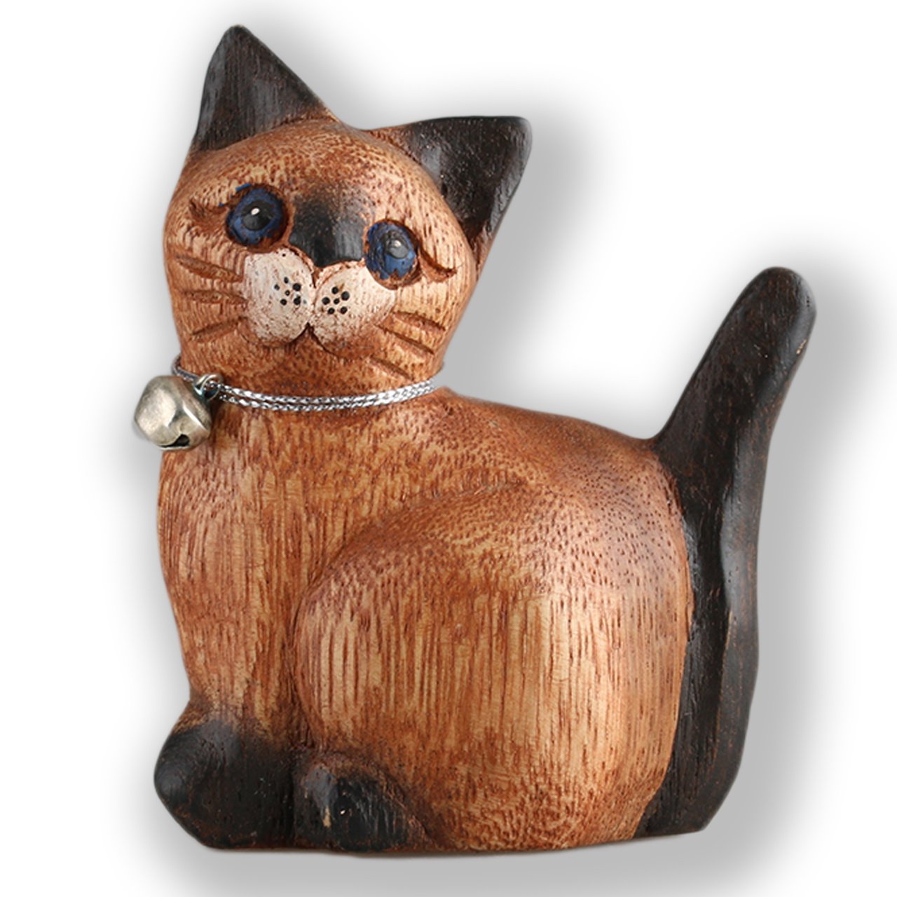 ART-CRAFT HTKA014 Holzkatze in verspielter Pose bemalt 10 cm