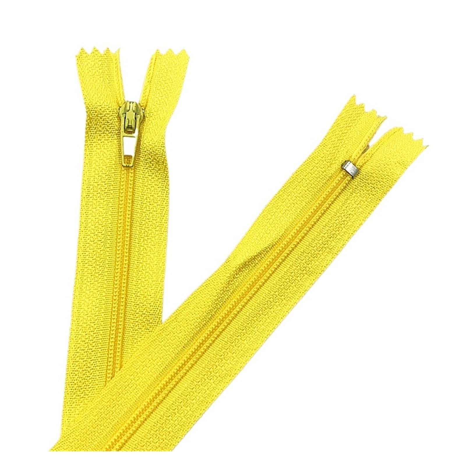 Mgoodoo 10 Fermetures Éclaires 20 Cm Coloré En Nylon Et Métal, Fermetures à Glissière En Laiton