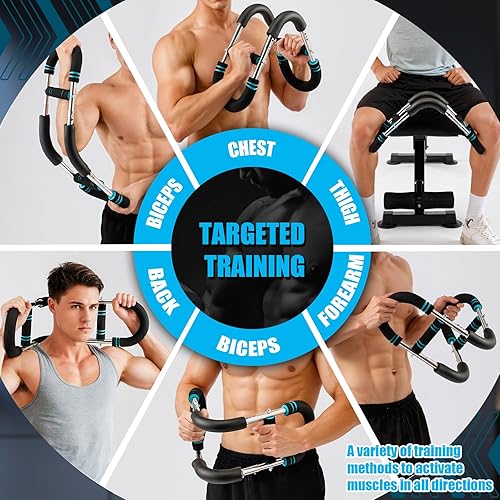 Miniatura 2 de Twister - Entrenador de brazo con 4 resortes, 20-120 libras, ajustable, 6 niveles de resistencia, ejercitador de pecho, brazo Twister, equipo de