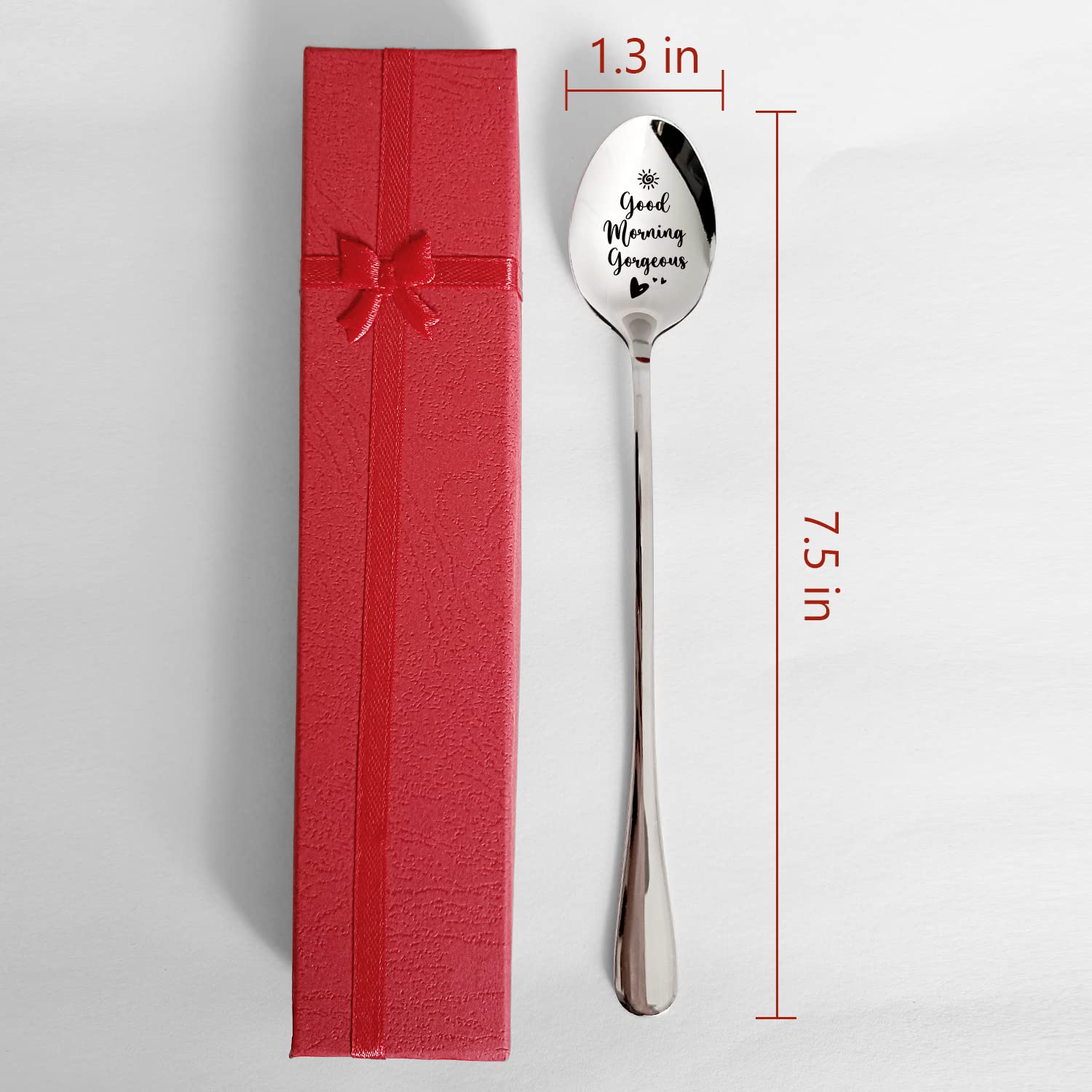 Accio Coffee Funny Engraved Spoon - Stainless Steel, 7.5 Inch, Gift Box Included, Perfect For Home, Parties, Weddings