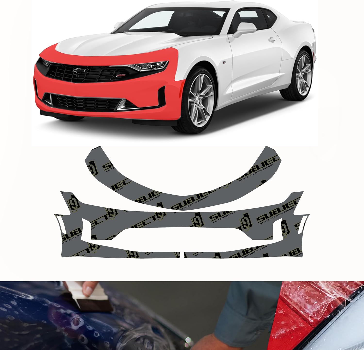 Pre-Cut PPF Front Bumper Paint Protection Film for Chevrolet Camaro RS LT LS (2019 2020 2021 2022 2023 2024)