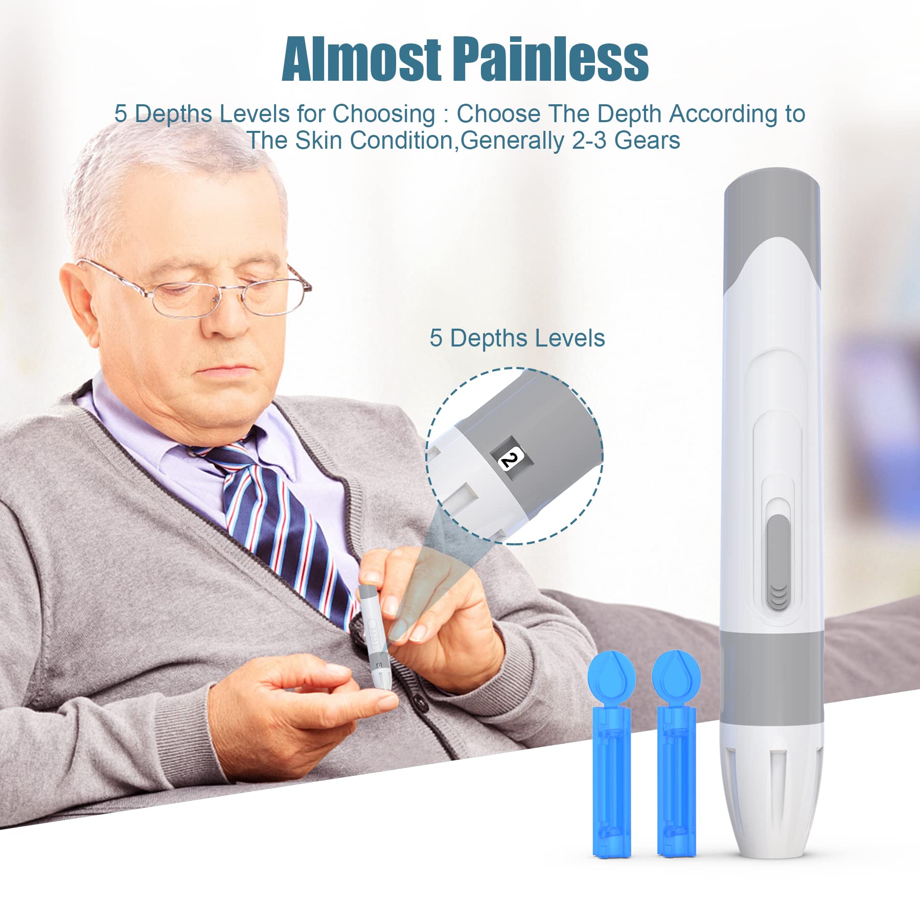 Buy IKZA Blood Glucose Monitor Kit G666B Diabetes Testing Kit with