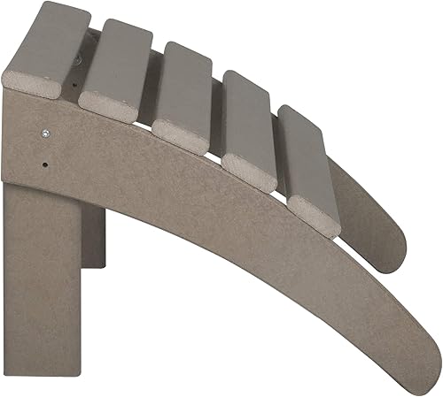 Vista 173 de WestinTrends Otomana para exteriores, reposapiés otomano Adirondack para patio, taburete de madera de polietileno para todo tipo de clima