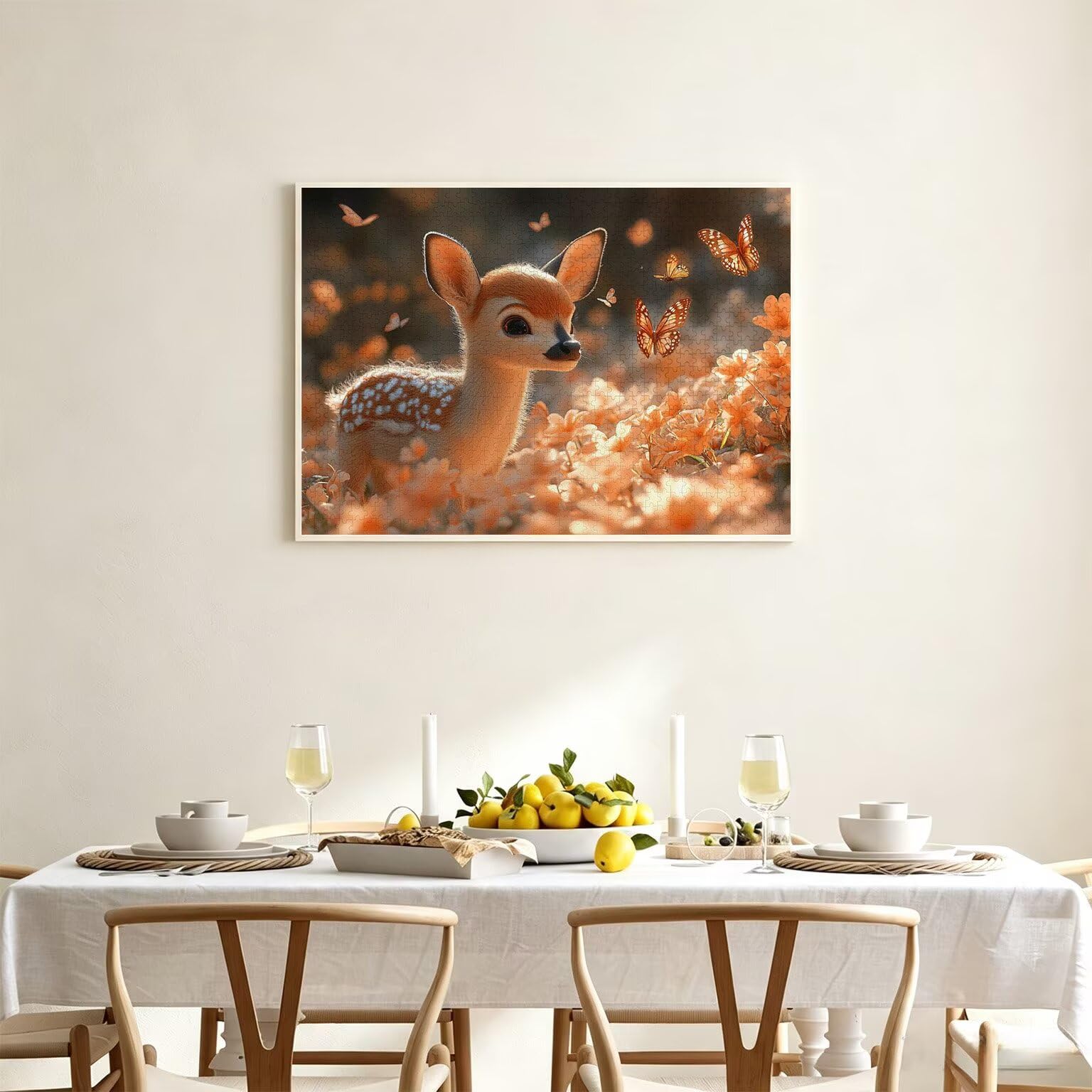Puzzle dla dorosłych 2000, jeleń motyl, 99 x 70 cm, n-239