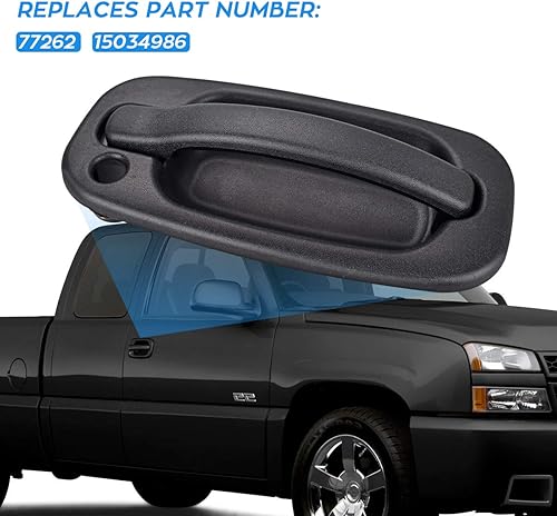 Miniatura 5 de FAERSI Manija de puerta exterior exterior Lado del pasajero delantero para 99 00 01 202 03 04 05 06 07 Silverado Tahoe Suburban Avalanche GMC Sierra