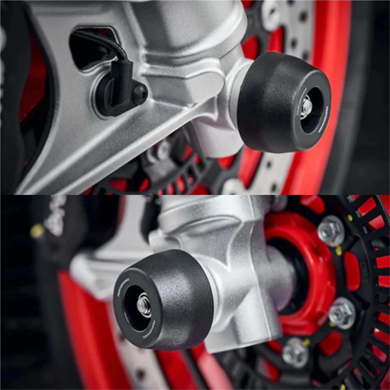 Osłona Wahacza Motocykl Przedni Tylny Widelec Osi Crash Slider Pasuje Do SUZUKI SV 650 SV650X 2016-2025 Akcesoria Antykolizyjnego Slidera Tylna Osłona Wahacza Protector(Frame Slider)