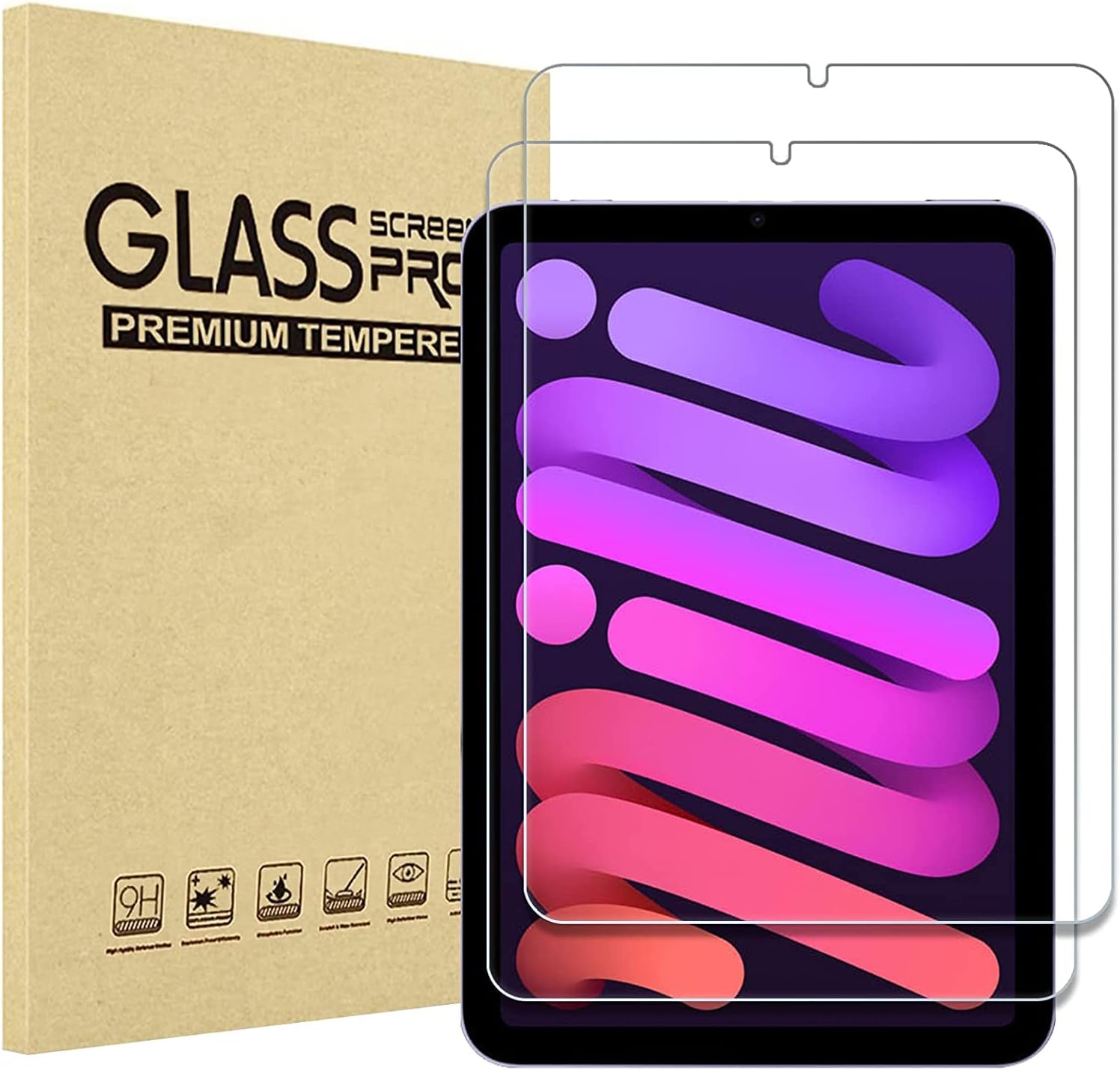 IPad 7 Screen Protector 2-Pack Tempered Glass Screen Protector For IPad Mini 6 & IPad Mini 7 (2024) - HD Clear, 9H Hardness Ipad Mini Accessories - Foto 9