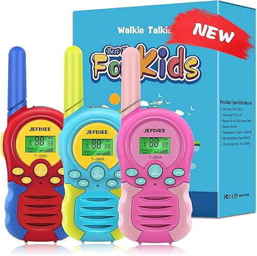 Walkie Talkies para niños juguetes para niños radio de 2 vías con 22 canales de 19mi de largo alcance los mejores regalos de juguetes para niños y