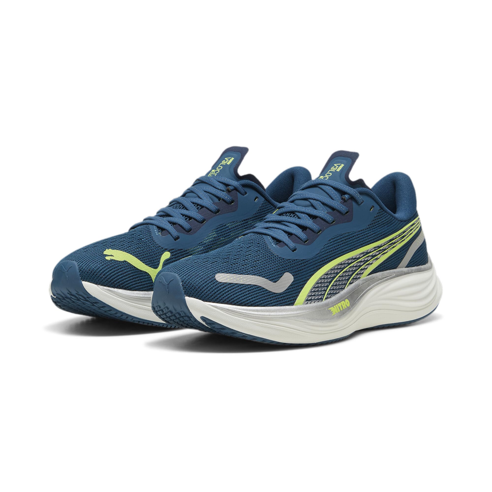 Puma Hombres Velocity Nitro 3 Zapatillas para Correr Zapatilla Neutral Ocean_Tropic/Lime_Pow/Puma_Silver - Color Petróleo