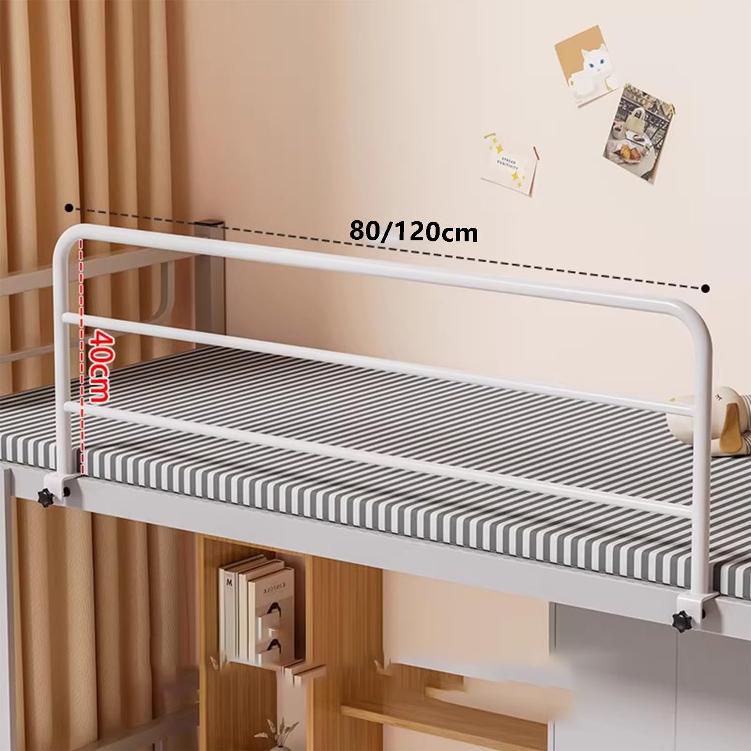 Griglia per Letto per Anziani E Disabili, Manico di Sicurezza Ringhiera, Facile da Installare, Sponda Letto Matrimoniale, Anticaduta Safety Rail,Barriera Letto per Adulti Assistenza 80×40cm