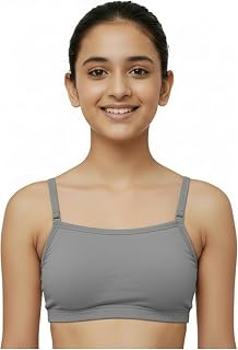 Floradise Cotton Beginners Bra for Girls | Dual Layer | Adjustable Straps | Non-Padded | Slip-on Training Bra | Perfect wi... Price In India