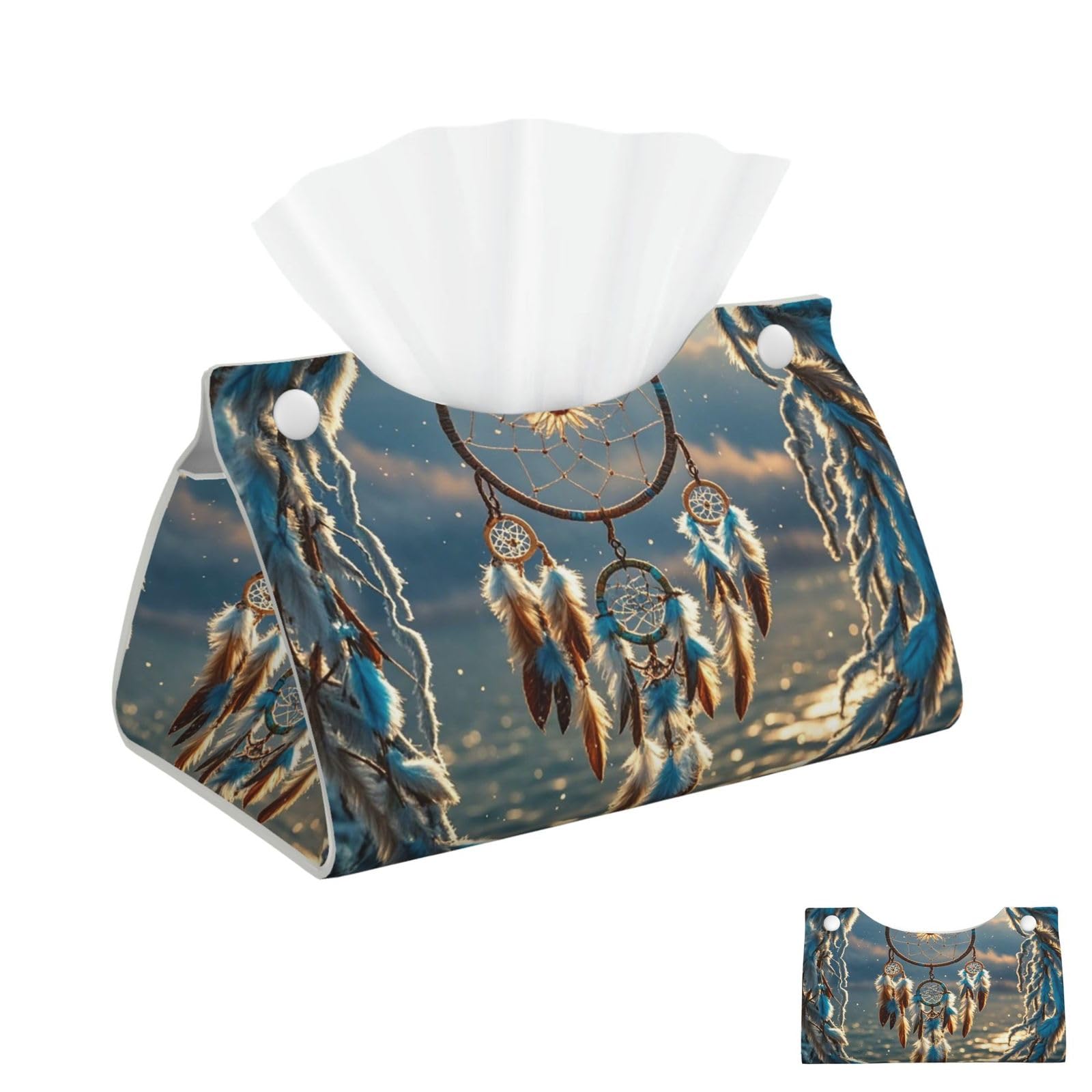 Native American Dream Catcher Tissue Box Cover Square Cube Boxes