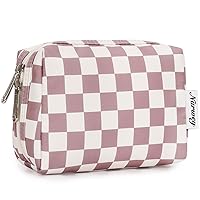 Vista 18 de Narwey Pequeña bolsa de maquillaje para bolso, mini bolsa de cosméticos, bolsa de maquillaje de viaje con cremallera, bonitas bolsas de maquillaje