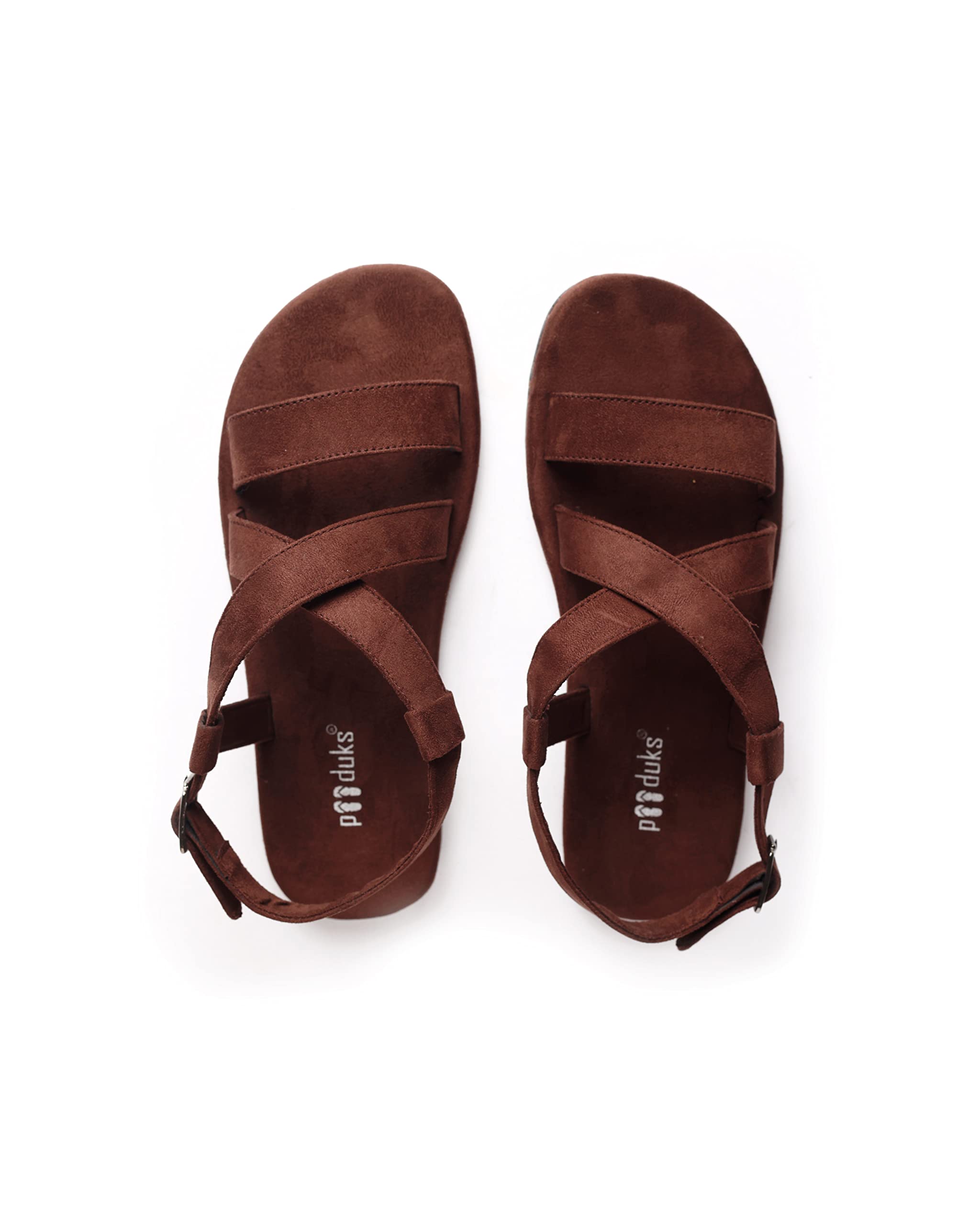 Brown Crossover Sandals for Men|Buckle ClosurePremium |Soft Cushioned Insole (B0CKZ6QPW7) Amazon Price History, Amazon Price Tracker
