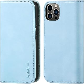 AsileCuir Custodia iPhone 13 Pro Max Portafoglio Cover Pelle Sintetica Magnetica Protezione Cover Cavalletto [Slot per Schede] RFID a Libro Antiurto Flip Case per iPhone 13 Pro Max 6,7