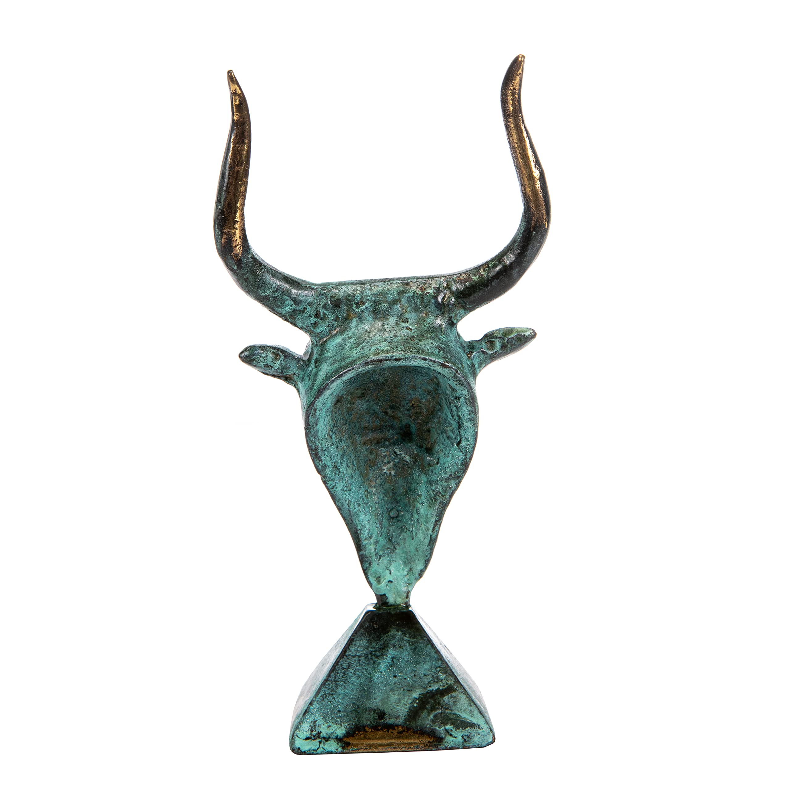 Minotaur Antigua Mitología Griega Cabeza Toro Estatua Bronce Figura 5.5 pulgadas