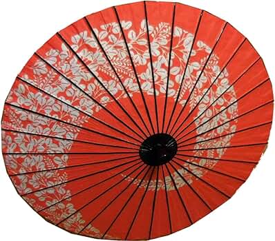 Amazon | 和傘 踊り傘 舞傘 紙傘 尺二 赤藤渦巻 | 長傘 通販