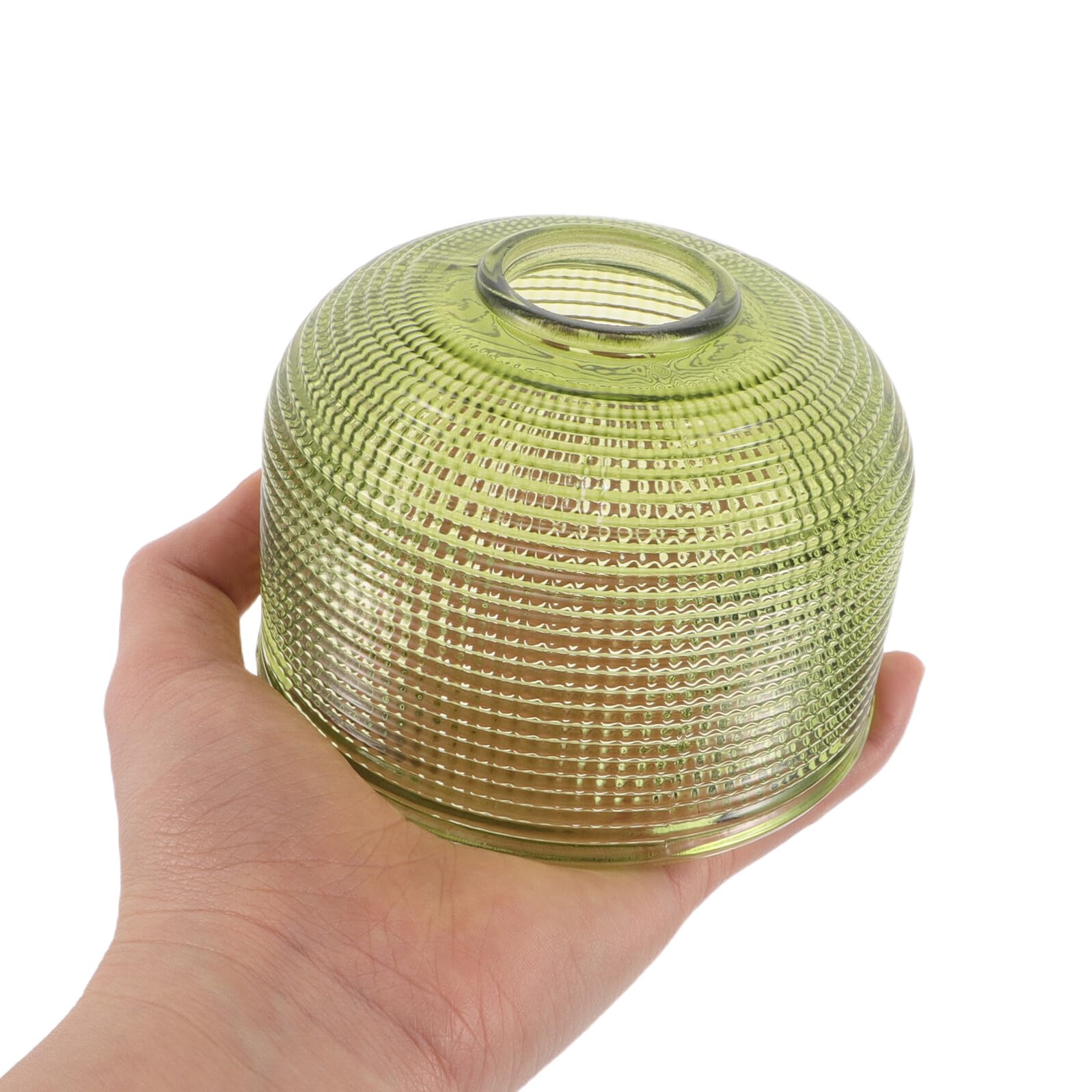 Grüner Glaslampenschirm für E14 Fassung, 30-mm Öffnung | 9, 7 X 7, 1x3cm Größe, für Deckenleuchte, Küche und Bad, Minimalistisches Design